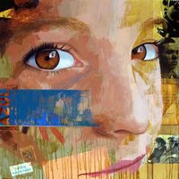 Alguer - La Mirada Azul - 80x80 - Mixta - Tabla