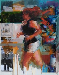 Alguer - Movimiento Running - 100x81 - Mixta - Tabla