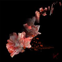 Soniya Amrit Patel - Vestigios de rojo - 40x40 - Arte digital - Dibond