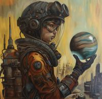 C Chavarria - Juntos hasta el fin del mundo - 90x90 - Oleo - Tela