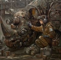 C Chavarria - Si no hubiera animales, habria que inventarlos -90x90 - Oleo - Tela