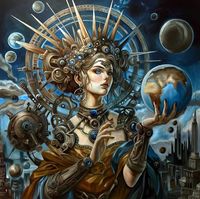 C Chavarria - Urania - 90x90- Oleo - Tela