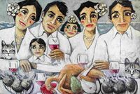 A Cruells - Domingo junto al mar - 195x130 - Oleo - Tela