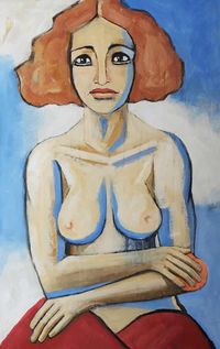 A Cruells - Marcela y una mandarina - 70x111 - Mixta - Tela