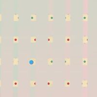 Diaz - Celosia con ventanas ocupadas y punto azul - 100x100 - Digital - Tela)