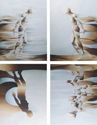 Eliezer - Composicion de 4 - 91x73-unidad - Oleo - Tela