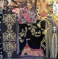 M FARRES - Circus - 100x100 - Mixta y pan de oro - Tela