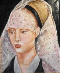 M FARRES - Reverenda Vuittone - 72x59 - Mixta - Tela