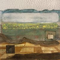 W Font - Paisage de payeses en primavera - 120x120 - Mixta - Madera