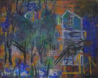 Gamez - Paisaje so&ntilde;ado - 81x65 - Oleo - Tela