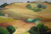 E Garc&iacute;a - Paisaje de Alella - 70x50 - &Oacute;leo - Madera