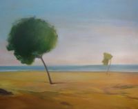 E Garc&iacute;a - Playas del Masnou - 100x80 - &Oacute;leo - Madera