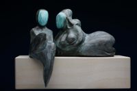 Ginestet - Susurros de amor - 45x25x30 - Bronce - Marmol