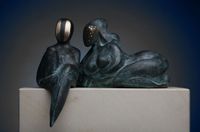 Ginestet - Susurros de amor 2 - 45x25x30 - Bronce - Marmol