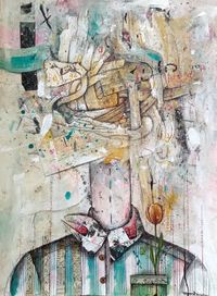 C GONZALEZ - Tu y yo - 74x47 - mixta - papel