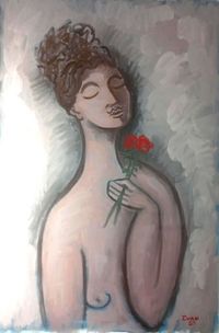 Ivan Jimenez - El sue&ntilde;o de la rosa - 70x120 - Oleo - Tela
