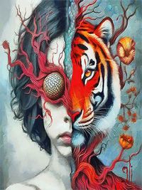 GASPAR LI - Encrucijada de sue&ntilde;os y furia - 60x80 - Oleo - Lienzo