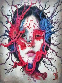 GASPAR LI - Entre ramas y susurros - 60x80 - Oleo - Lienzo