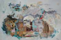 M Maldonado - Nacimiento de un lector - 146x97 - Mixta - Tela