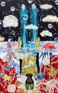 Nordholt - El ahogamiento colores brilliantes - 81x130 - &oacute;leo - tabla