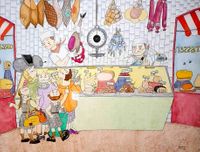 Pilarin - Carniceria - 88x68 - acrilico - papel