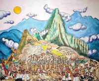 Pilarin - Machu Pichu - 80x100 - acrilico - madera