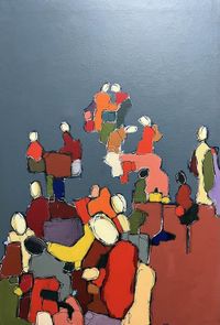 Rio Hermoso - Bares - 80 x 115 - Acrilico - Rotuladores - Tela