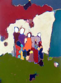 Rio Hermoso - Reunion - Acrilico - Rotuladores - Tela