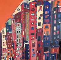 Rio Hermoso - Urbano - 100x100 - Acrilico - Rotuladores - Tela