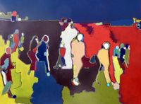 Rio Hermoso -Colectivo 2 - 98 x 130 - Acrilico - Rotuladores - Tela