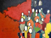 Rio Hermoso -Colectivo 3 - 80 x 110 - Acrilico - Rotuladores - Tela