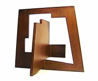 Ruiz de Eguino I&ntilde;aki - El mensajero - 25x19x21,5 - Acero corten