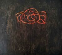 Sánchez Maydana - Vuelo rojo - 55x50 - Oleo Tela