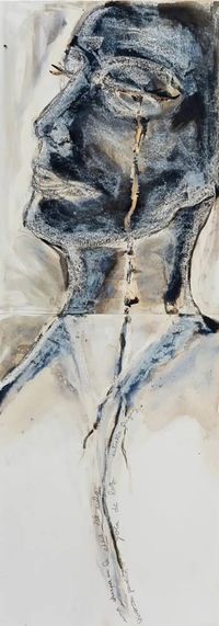 Sabat - Pensamiento III - Lagrimas de luz - 84x29 - Mixta - Papel