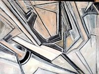 Inma Senosiain - Geometrias - 72x63 - Oleo - Tela