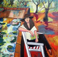 P Trujillo - Peces - 100x100 - Oleo - Tela